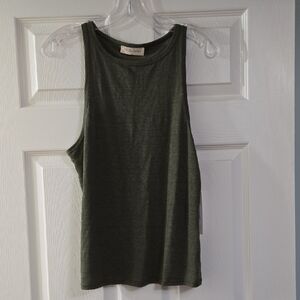 Olive Green High Neck Tank Top